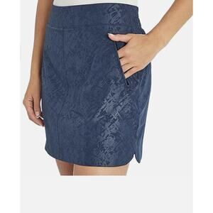 ORVIS skort‎ Women's ACTIVEWEAR Travel Shattered Glass Embossed Navy Large